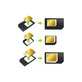 SIM Adaptér 3v1 (NanoSIM, MicroSIM, MiniSIM) + Otvírač SIM Slotu