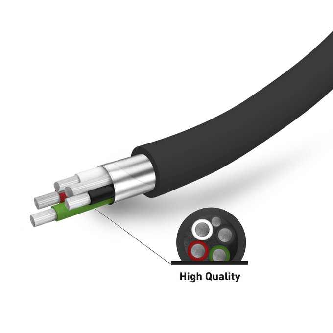 SBS - Autonabíječka 2x USB + Kabel USB / USB-C, černá