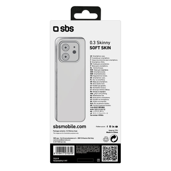 SBS - Pouzdro Skinny pro iPhone 11, transparentí