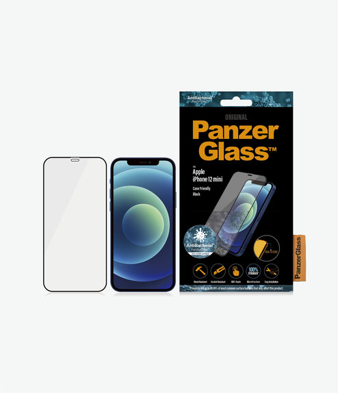 PanzerGlass - Tvrzené Sklo Case Friendly AB pro iPhone 12 mini, černá