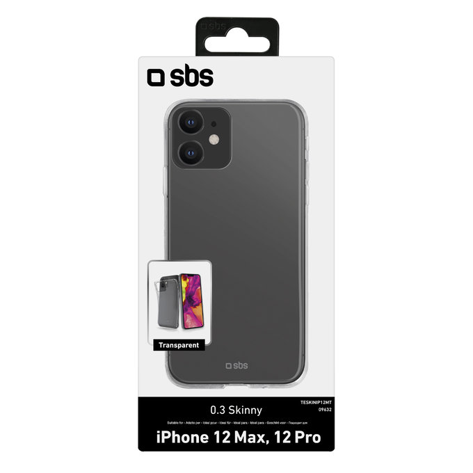 SBS - Pouzdro Skinny pro iPhone 12 a 12 Pro, transparentí