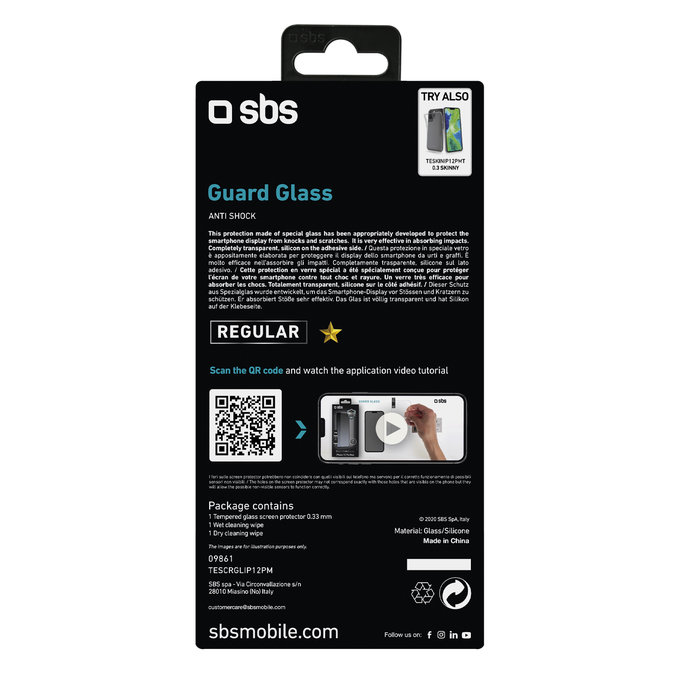 SBS - Tvrzené Sklo pro iPhone 12 Pro Max, transparentí