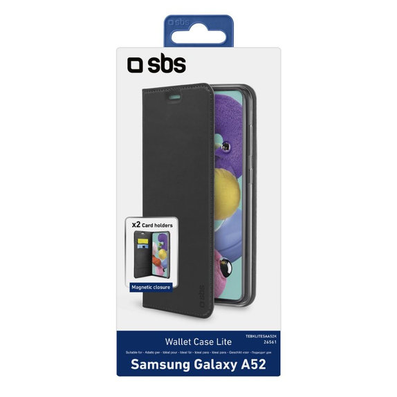 SBS - Pouzdro Book Wallet Lite pro Samsung Galaxy A52, černá