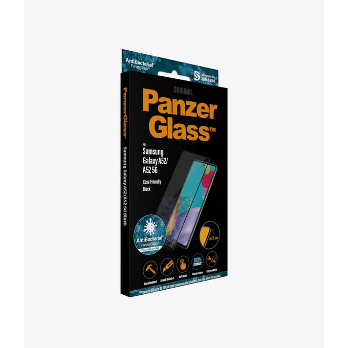 PanzerGlass - Tvrzené sklo Case Friendly AB pro Samsung Galaxy A52, A52 5G, A52s a A53 5G, černá