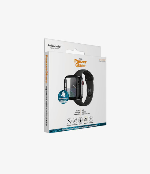 PanzerGlass - Tvrzené Sklo Full Body AB pro Apple Watch 4, 5, 6, SE (1st gen) a SE (2nd gen) 44mm, černá
