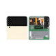 Samsung Galaxy Z Flip 3 F711B - LCD Displej + Dotykové Sklo + Rám (Vnější) (Cream) - GH97-26773B Genuine Service Pack
