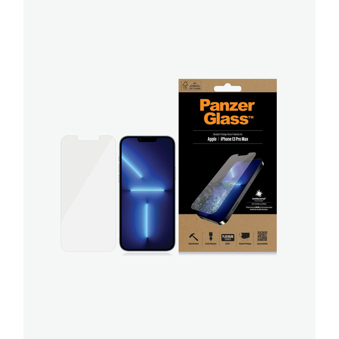 PanzerGlass - Tvrzené Sklo Standard Fit AB pro iPhone 13 Pro Max a 14 Plus, transparentná