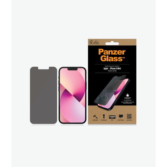 PanzerGlass - Tvrzené Sklo Standard Fit Privacy AB pro iPhone 13 mini, transparentná