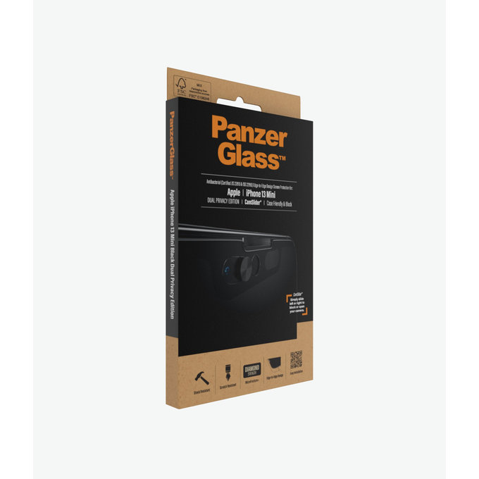 PanzerGlass - Tvrzené Sklo Case Friendly Privacy CamSlider AB pro iPhone 13 mini, černá