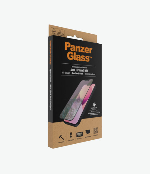 PanzerGlass - Tvrzené Sklo Case Friendly Anti-Bluelight AB pro iPhone 13 mini, černá