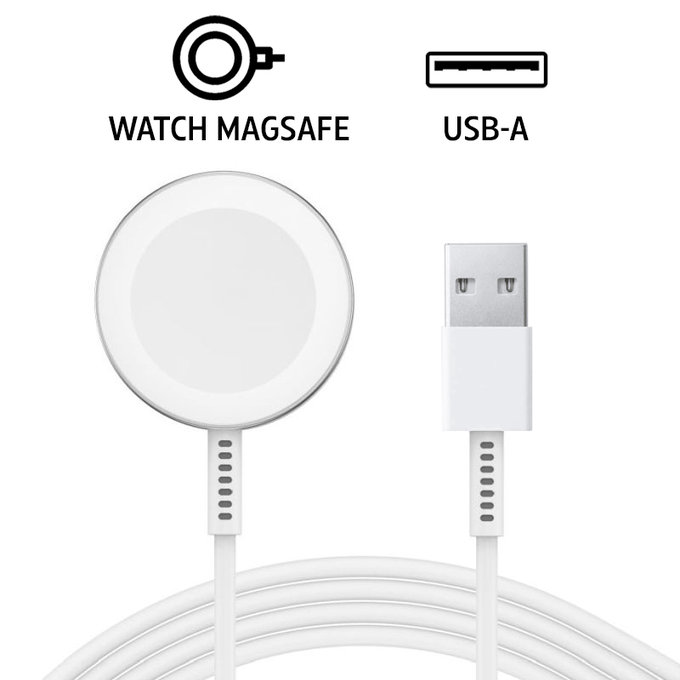 Magnetický nabíjecí kabel pro Apple Watch, USB-A, 1 m, plast, bulk
