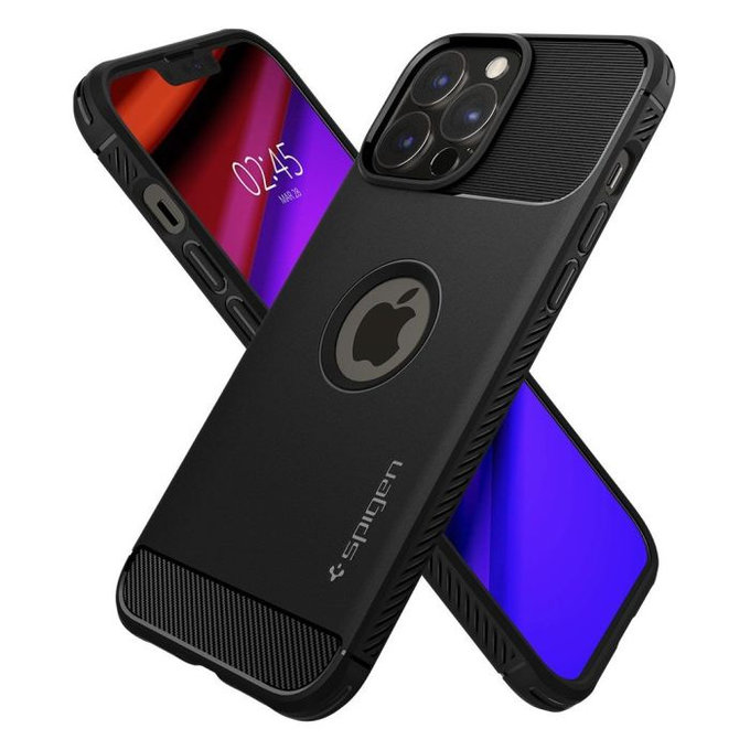 Spigen - Pouzdro Rugged Armor pro iPhone 13 Pro Max, černá