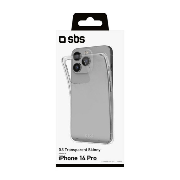SBS - Pouzdro Skinny pro iPhone 14 Pro, transparentná