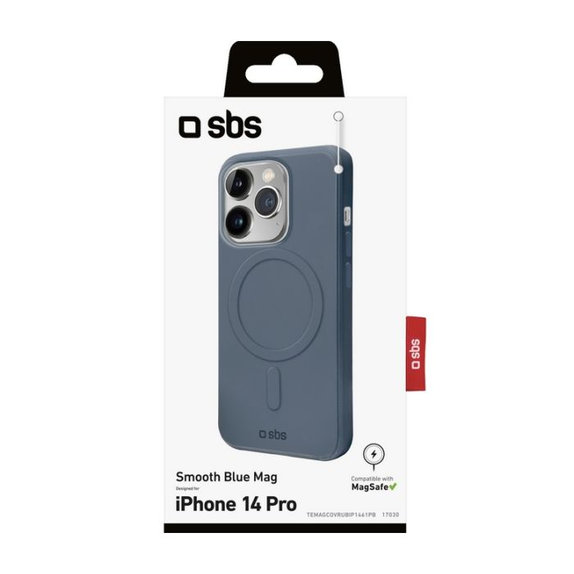 SBS - Pouzdro Smooth Mag s MagSafe pro iPhone 14 Pro, modrá