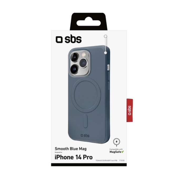 SBS - Pouzdro Smooth Mag s MagSafe pro iPhone 14 Pro, modrá