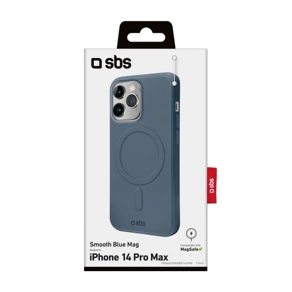 SBS - Pouzdro Smooth Mag s MagSafe pro iPhone 14 Pro Max, modrá
