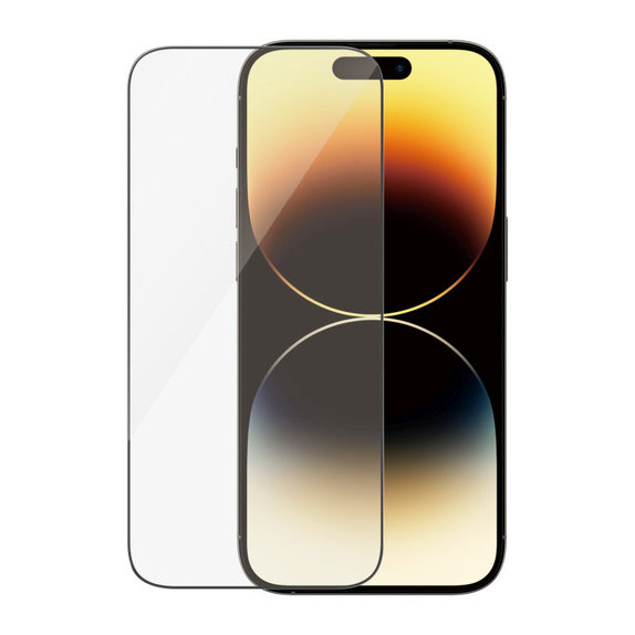Tvrzené sklo UWF Anti-Reflective AB s aplikátorem pro iPhone 14 Pro, Černá, PanzerGlass