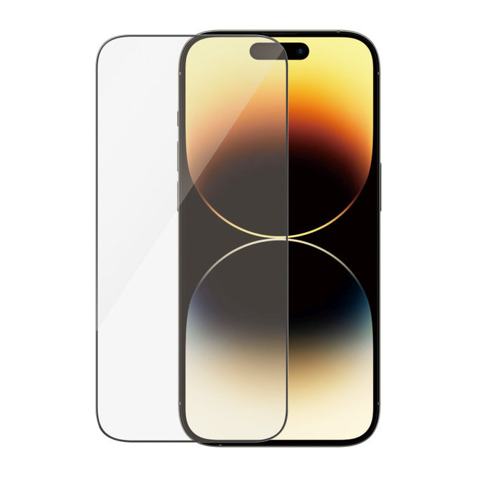Tvrzené sklo UWF Anti-Reflective AB s aplikátorem pro iPhone 14 Pro, Černá, PanzerGlass