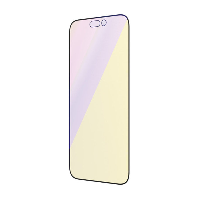 Tvrzené sklo UWF Anti-Bluelight AB s aplikátorem pro iPhone 14 Pro, Černá, PanzerGlass