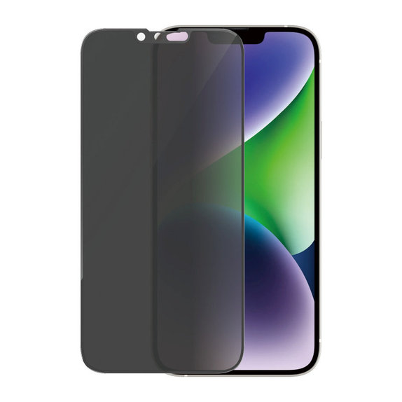 Tvrzené sklo UWF Privacy AB s aplikátorem pro iPhone 14 Plus/13 Pro Max, Černá, PanzerGlass