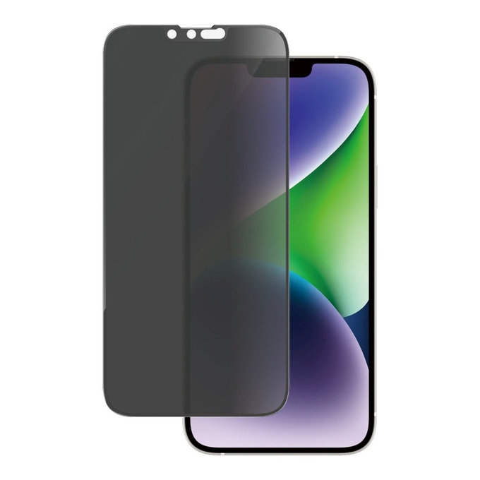 Tvrzené sklo UWF Privacy AB s aplikátorem pro iPhone 14 Plus/13 Pro Max, Černá, PanzerGlass