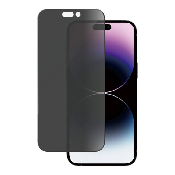 Tvrzené sklo UWF Privacy AB s aplikátorem pro iPhone 14 Pro Max, Černá, PanzerGlass