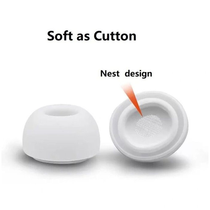 FixPremium - Vyměnitelné Gumičky pro AirPods Pro - Set 3ks (L, M, S), bílá