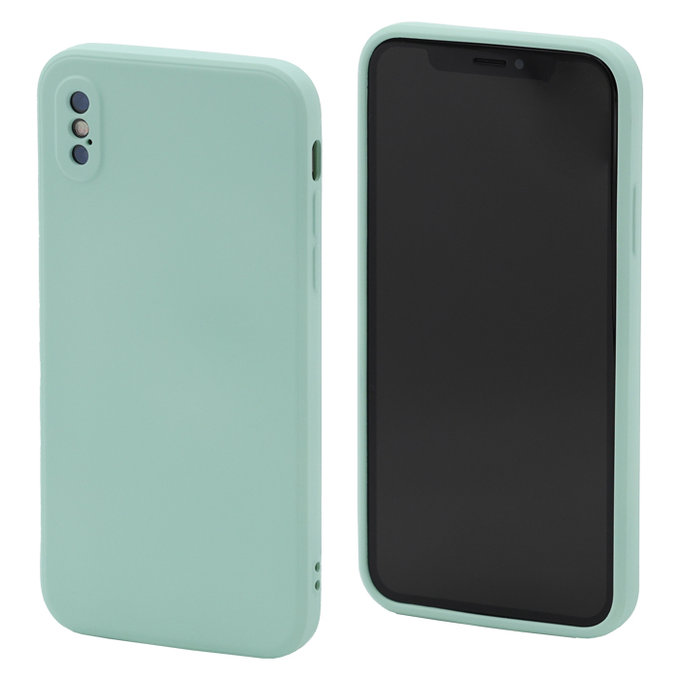 FixPremium - Silikonové Pouzdro pro iPhone X a XS, light cyan