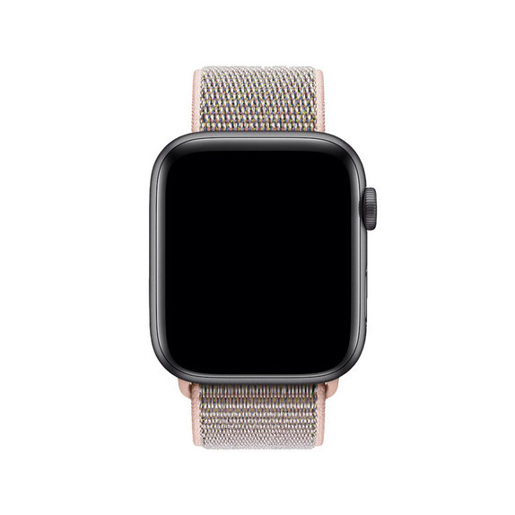 FixPremium - Nylonový Řemínek pro Apple Watch (38, 40 a 41mm), růžová