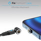FixPremium - USB-C / USB-C Magnetický Kabel (1m), červená