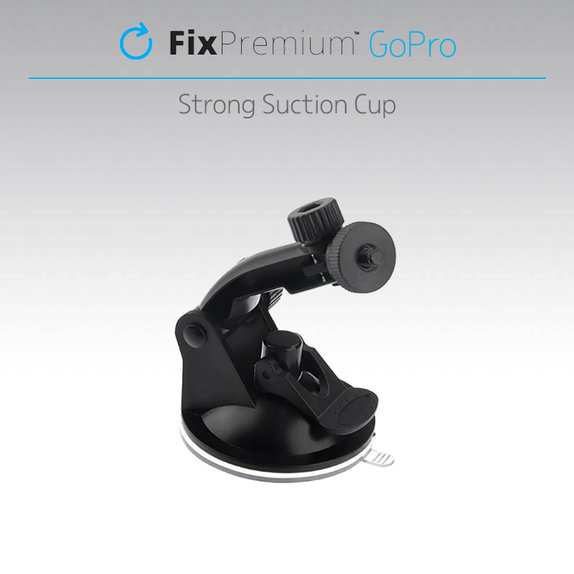 FixPremium - Držák pro GoPro s prísavkou, čierny
