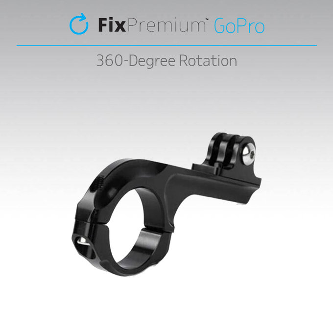 FixPremium - Držák na Bicykel/Motorku pro GoPro, čierny