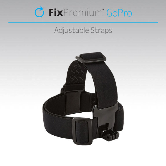 FixPremium - Držák na Hlavu pro GoPro, čierny