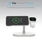 FixPremium - MagSafe Stojan 3v1 pro iPhone, Apple Watch a AirPods, bílá
