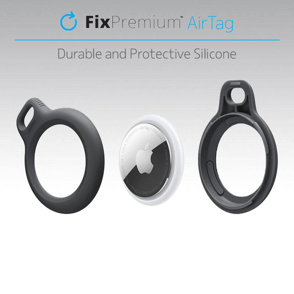 FixPremium - Pouzdro so Šňúrkou pro AirTag, černá