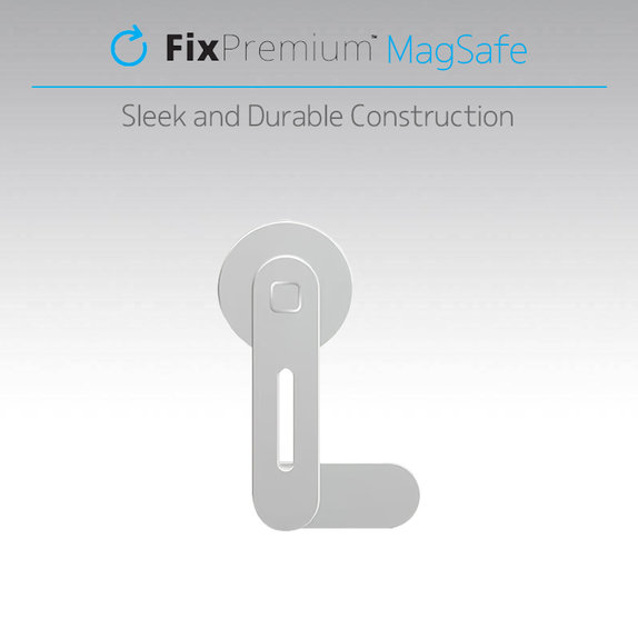 FixPremium - MagSafe Držák pro iPhone na Notebook, stříbrná