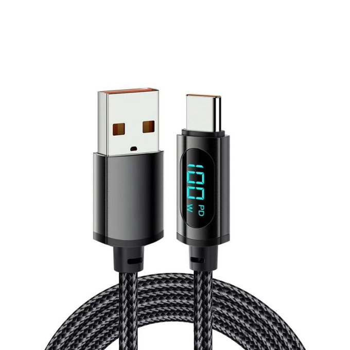 FixPremium - USB-C / USB Kabel s Fukncií Power Delivery (1m), černá