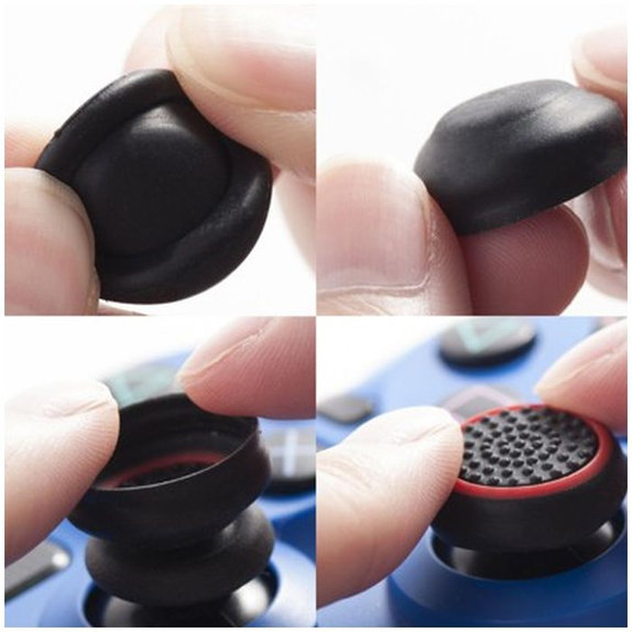 FixPremium - PS4/PS5 Controller Grip Caps - Set 2ks, červená