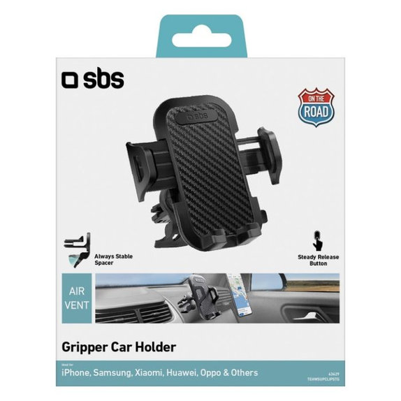 SBS - Držák do auta Gripper, do mřížky, černá