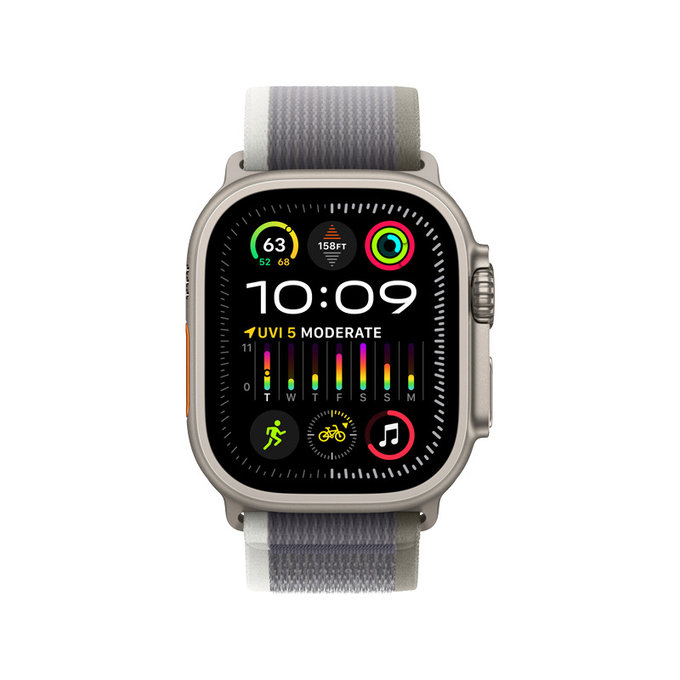 FixPremium - Řemínek Trail Loop pro Apple Watch (42, 44, 45 a 49mm), šedá