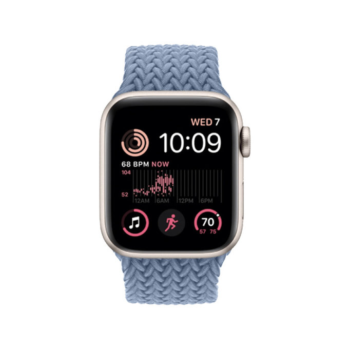 FixPremium - Řemínek Solo Loop pro Apple Watch (42, 44, 45 a 49mm), light blue