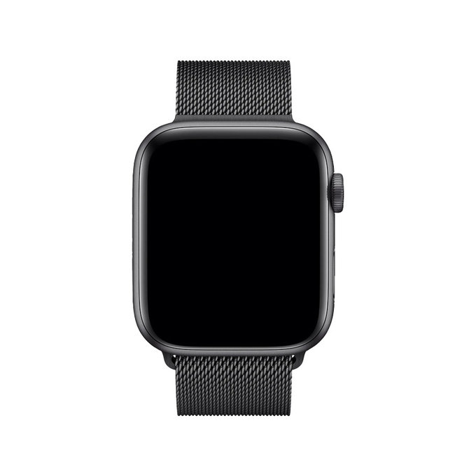 FixPremium - Řemínek Milanese Loop pro Apple Watch (42, 44, 45 a 49mm), černá