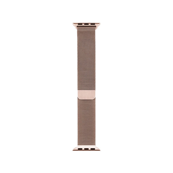 FixPremium - Řemínek Milanese Loop pro Apple Watch (42, 44, 45 a 49mm), rose gold