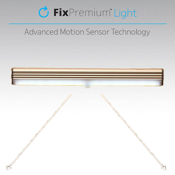 FixPremium - LED Noční Světlo s Pohybovým Senzorem (teplá žlutá), (0.3m), bílá