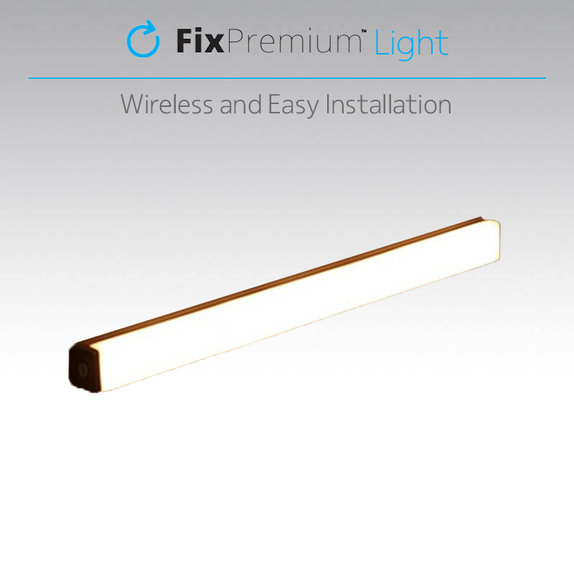 FixPremium - LED Noční Světlo s Pohybovým Senzorem (teplá žlutá), (0.3m), bílá