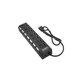 FixPremium - USB Hub s Vypínačem pro 7 USB, černá