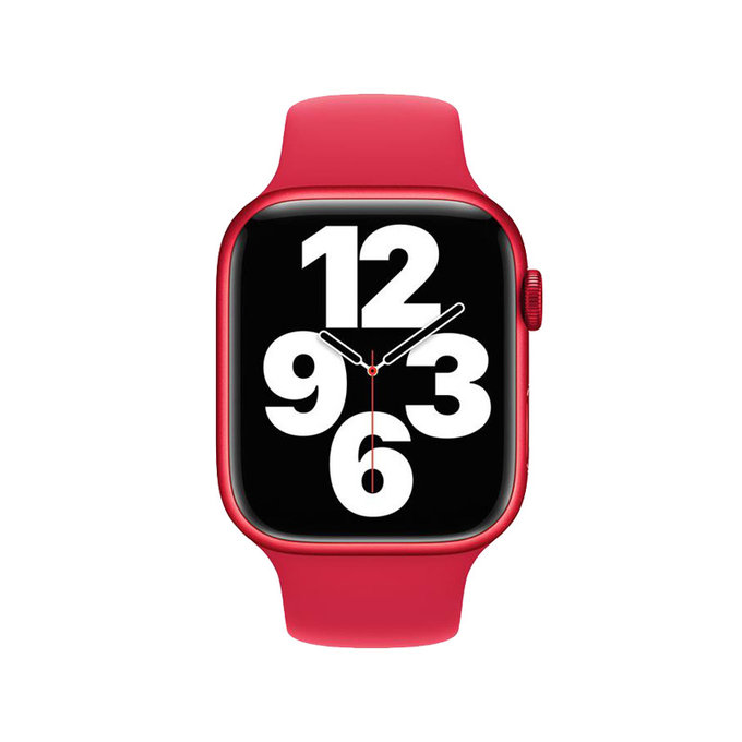FixPremium - Silikonový Řemínek pro Apple Watch (38, 40 a 41mm), červená
