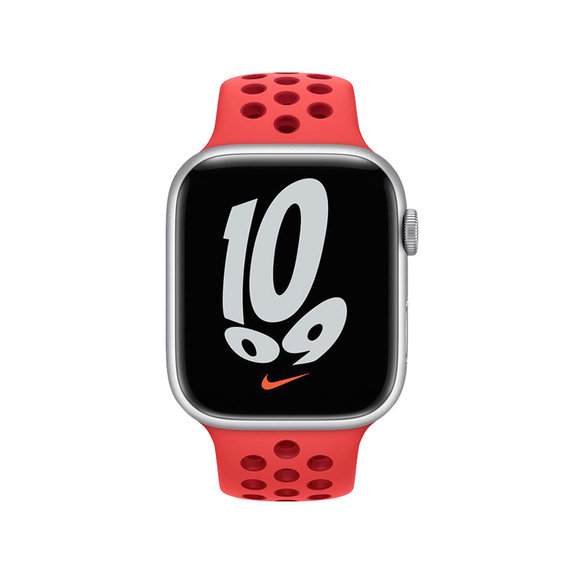 FixPremium - Silikonový Sportovní Řemínek pro Apple Watch (42, 44, 45 a 49mm), červená