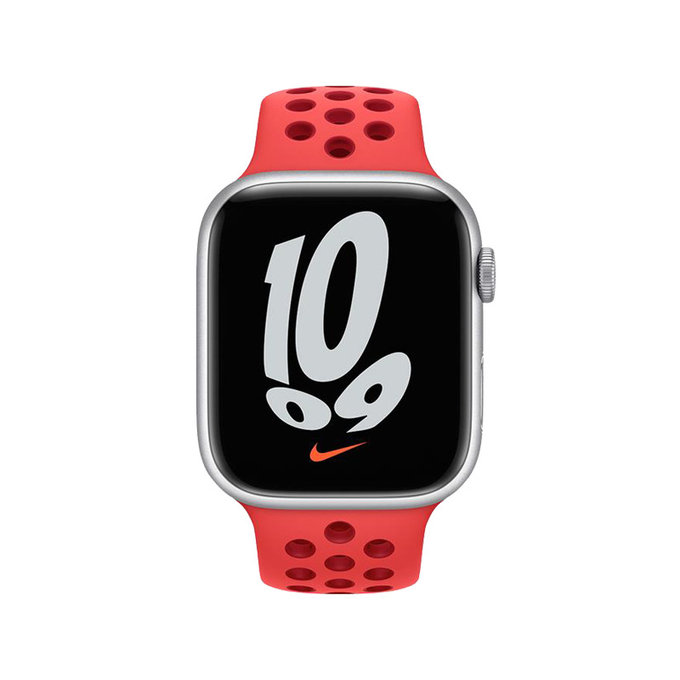FixPremium - Silikonový Sportovní Řemínek pro Apple Watch (42, 44, 45 a 49mm), červená