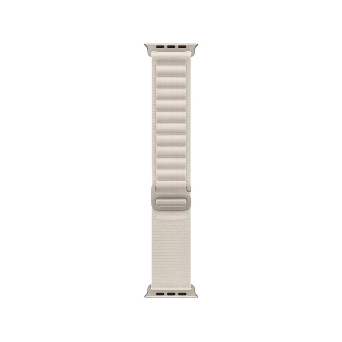 FixPremium - Řemínek Alpine Loop pro Apple Watch (42, 44, 45 a 49mm), starlight